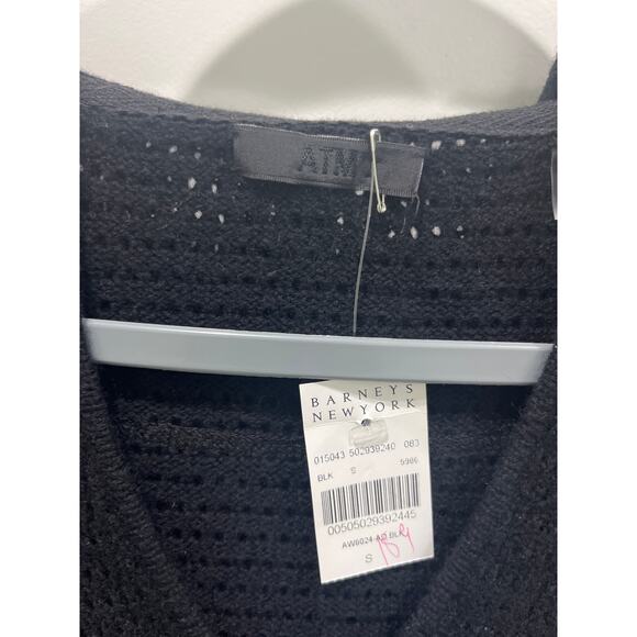 ATM Anthony Thomas Melillo Black Wool Cashmere Hoodie Sweater Women's Sz S - Picture 3 of 8